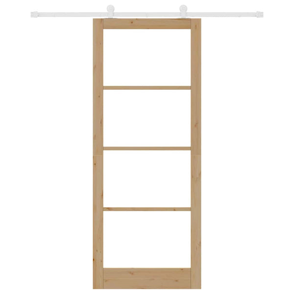 Liukuovi ORKDAL 93 x 232 cm Täysi mänty ja lasi Luonnollinen
