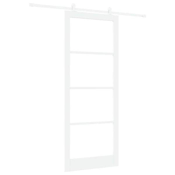 Liukuovi ORKDAL 93 x 232 cm Täysi mänty ja lasi valkoinen