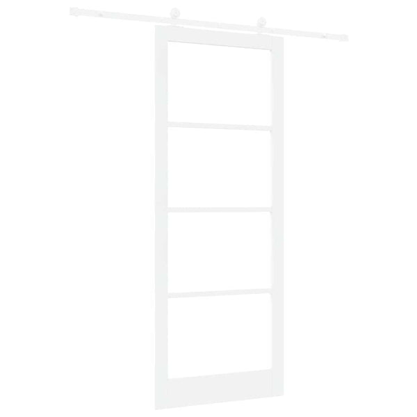Liukuovi ORKDAL 93 x 232 cm Täysi mänty ja lasi valkoinen