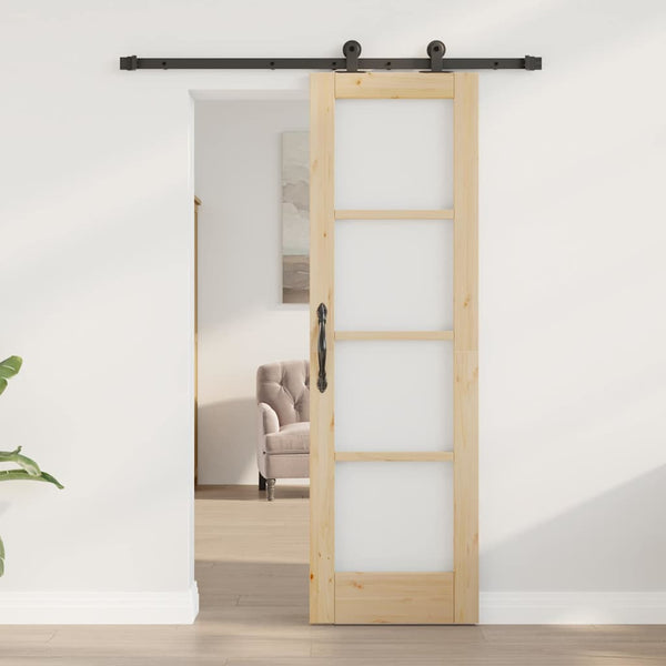 Liukuovi ORKDAL Luonnollinen 61 x 198,5 cm Täysi mänty ja lasi