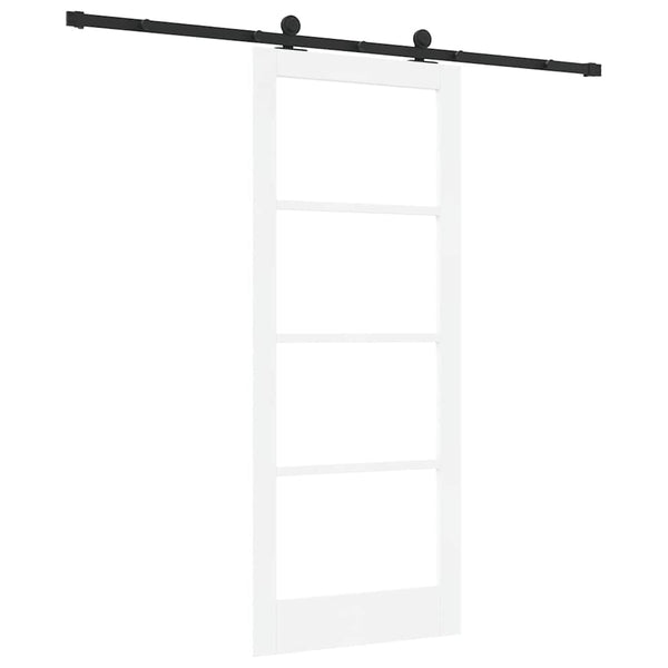 Liukuovi ORKDAL Valkoinen 83 x 202 cm Täysi mänty ja lasi
