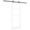 Liukuovi ORKDAL Valkoinen 83 x 211 cm Täysi mänty ja lasi