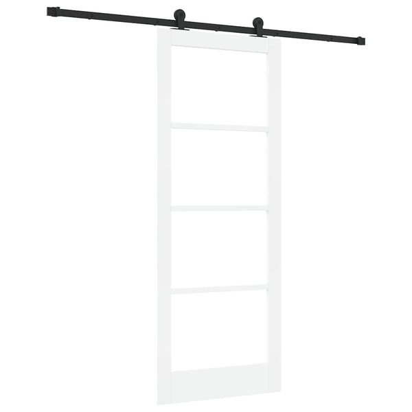 Liukuovi ORKDAL Valkoinen 83 x 211 cm Täysi mänty ja lasi