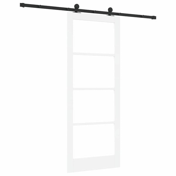 Liukuovi ORKDAL Valkoinen 83 x 211 cm Täysi mänty ja lasi