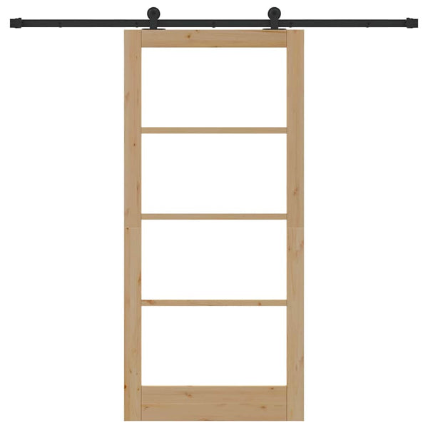 Liukuovi ORKDAL Luonnollinen 93 x 202 cm Täysi mänty ja lasi