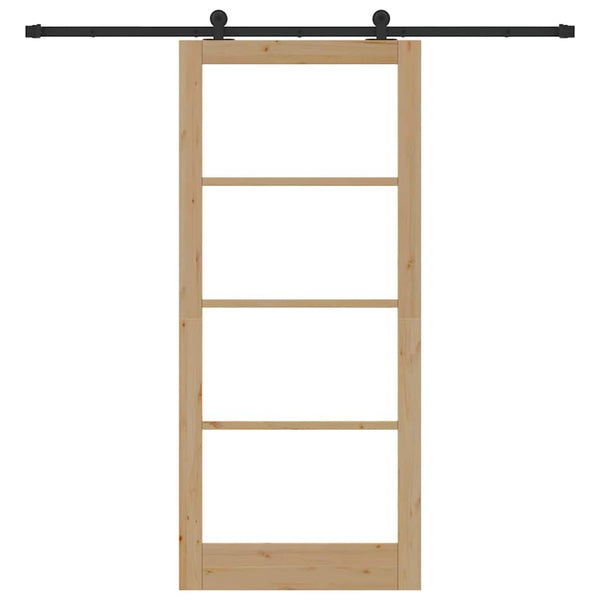 Liukuovi ORKDAL Luonnollinen 93 x 211 cm Täysi mänty ja lasi