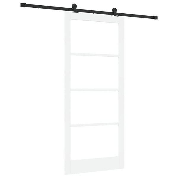 Liukuovi ORKDAL Valkoinen 93 x 211 cm Täysi mänty ja lasi