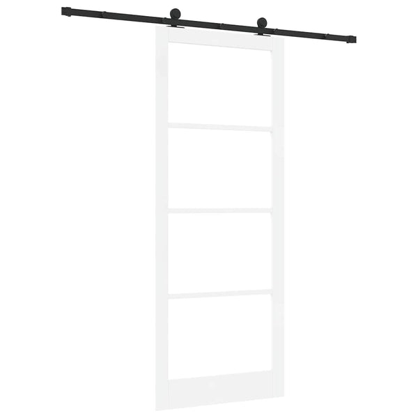 Liukuovi ORKDAL Valkoinen 93 x 232 cm Täysi mänty ja lasi