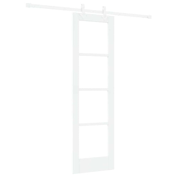 Liukuovi 61 x 198,5 cm Täysi mänty ja lasi valkoinen