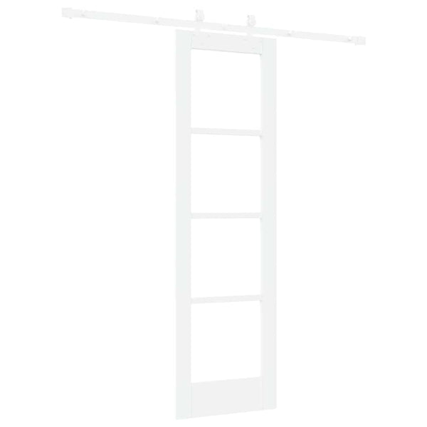 Liukuovi 61 x 198,5 cm Täysi mänty ja lasi valkoinen