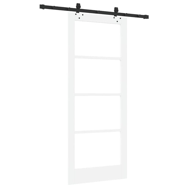 Liukuovi Valkoinen 83 x 202 cm Täysi mänty ja lasi