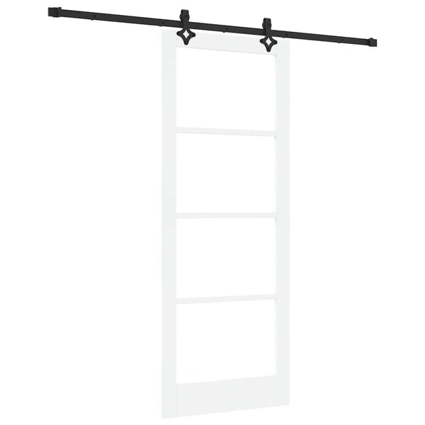 Liukuovi Valkoinen 83 x 211 cm Täysi mänty ja lasi
