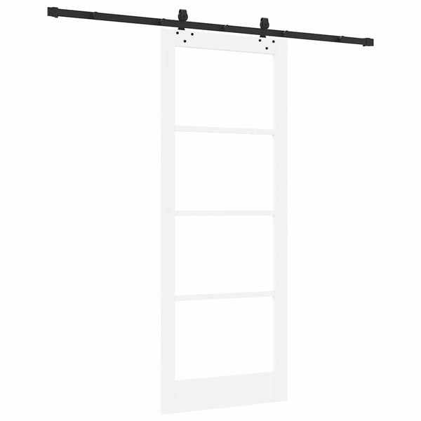 Liukuovi Valkoinen 83 x 211 cm Täysi mänty ja lasi