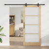 Liukuovi Luonnollinen 93 x 211 cm Täysi mänty ja lasi