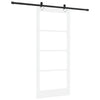 Liukuovi Valkoinen 93 x 211 cm Täysi mänty ja lasi
