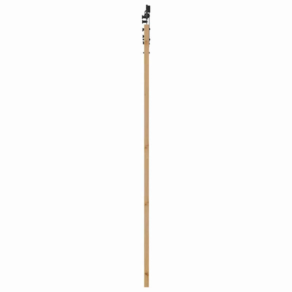 Liukuovi 93 x 211 cm Täysi mänty ja lasi Luonnollinen ja musta