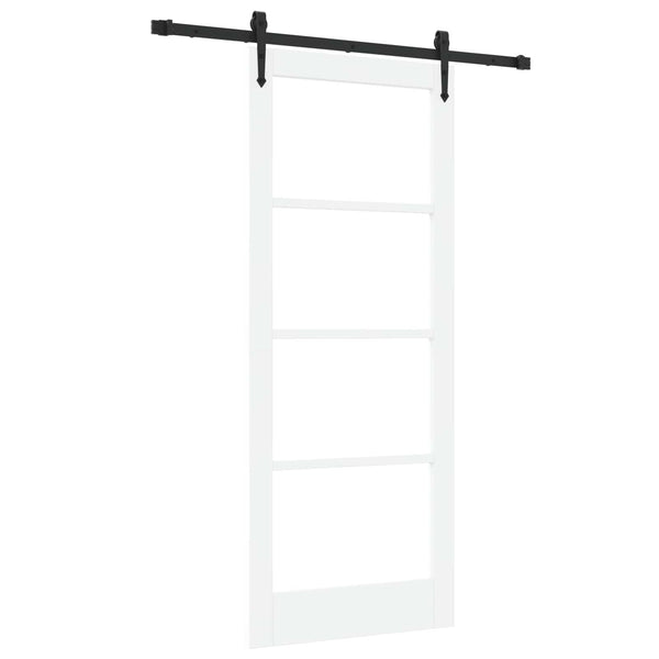 Liukuovi ORKDAL 83 x 202 cm Täysi mänty ja lasi Valkoinen