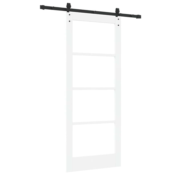 Liukuovi ORKDAL 83 x 202 cm Täysi mänty ja lasi Valkoinen