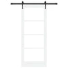 Liukuovi ORKDAL 83 x 202 cm Täysi mänty ja lasi Valkoinen