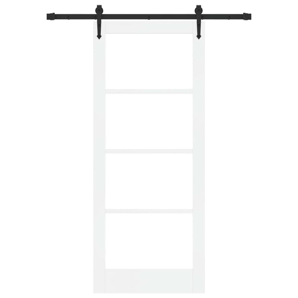 Liukuovi ORKDAL 83 x 202 cm Täysi mänty ja lasi Valkoinen