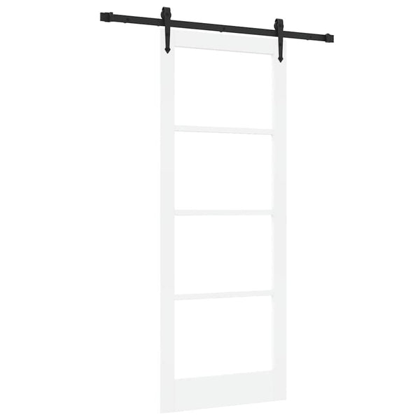 Liukuovi ORKDAL 83 x 211 cm Täysi mänty ja lasi Valkoinen