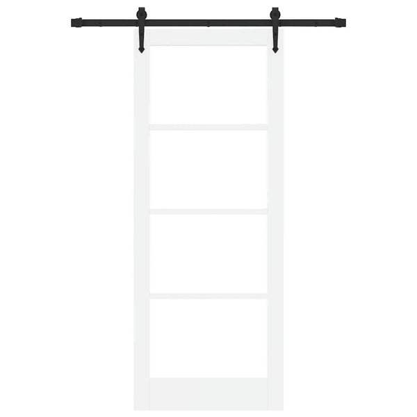 Liukuovi ORKDAL 83 x 211 cm Täysi mänty ja lasi Valkoinen