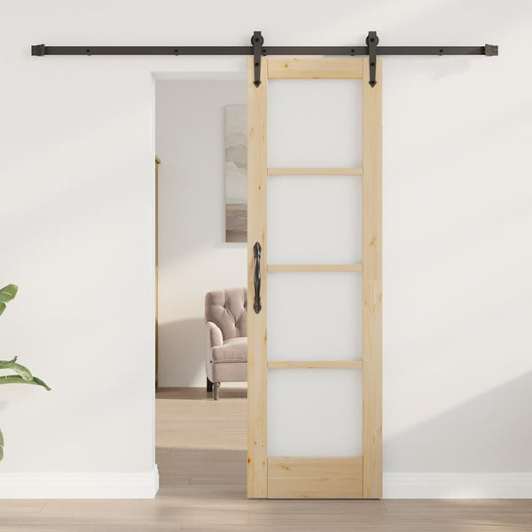 Liukuovi ORKDAL 61 x 198,5 cm Täysi mänty ja lasi Luonnollinen