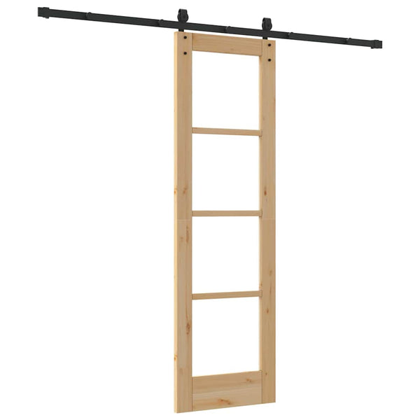 Liukuovi ORKDAL 61 x 198,5 cm Täysi mänty ja lasi Luonnollinen