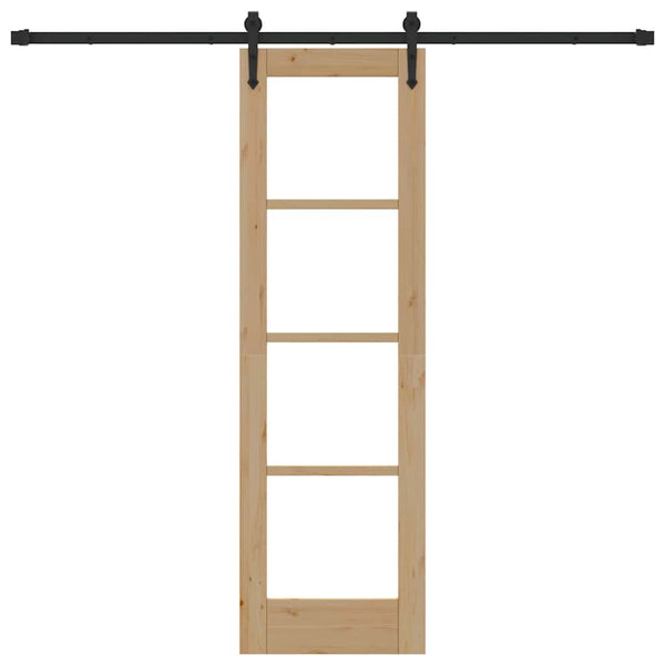Liukuovi ORKDAL 61 x 198,5 cm Täysi mänty ja lasi Luonnollinen