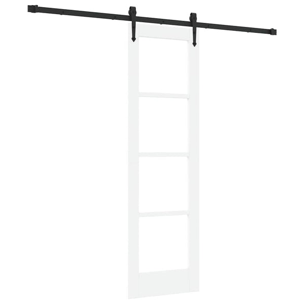Liukuovi ORKDAL 61 x 198,5 cm Täysi mänty ja lasi Valkoinen
