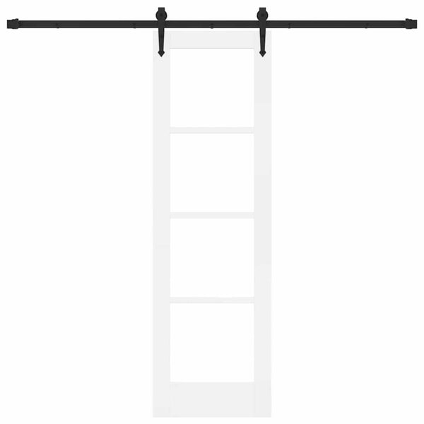 Liukuovi ORKDAL 61 x 198,5 cm Täysi mänty ja lasi Valkoinen