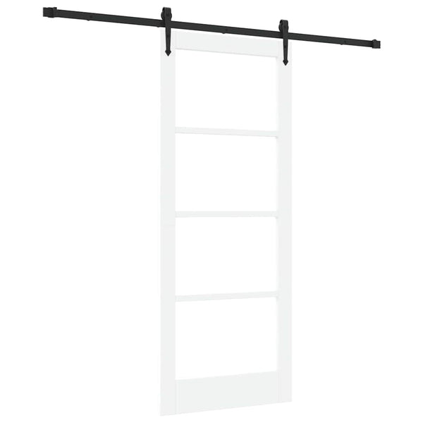 Liukuovi ORKDAL 83 x 202 cm Täysi mänty ja lasi Valkoinen
