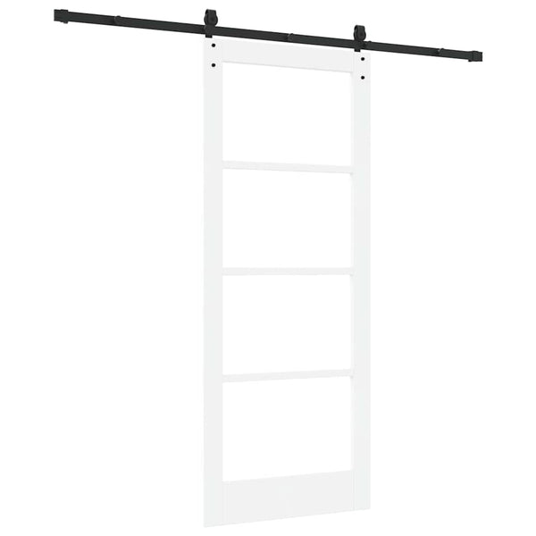 Liukuovi ORKDAL 83 x 202 cm Täysi mänty ja lasi Valkoinen
