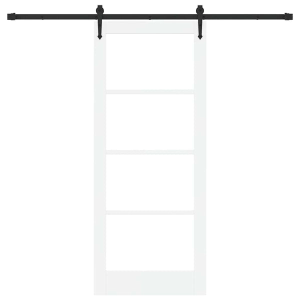 Liukuovi ORKDAL 83 x 202 cm Täysi mänty ja lasi Valkoinen