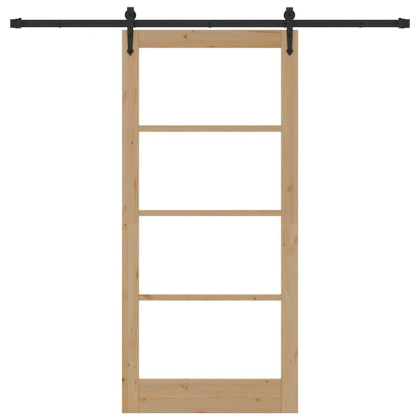Liukuovi ORKDAL 93 x 202 cm Täysi mänty ja lasi Luonnollinen