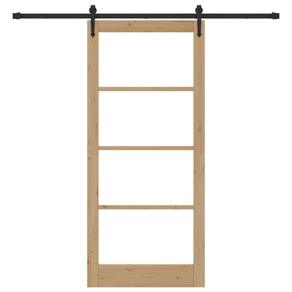 Liukuovi ORKDAL 93 x 211 cm Täysi mänty ja lasi Luonnollinen