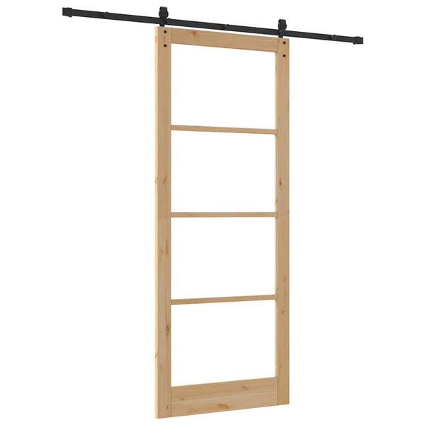 Liukuovi ORKDAL 93 x 232 cm Täysi mänty ja lasi Luonnollinen