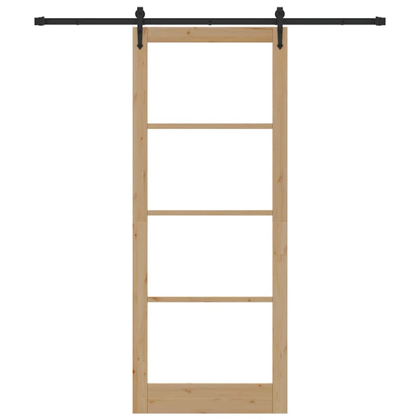 Liukuovi ORKDAL 93 x 232 cm Täysi mänty ja lasi Luonnollinen