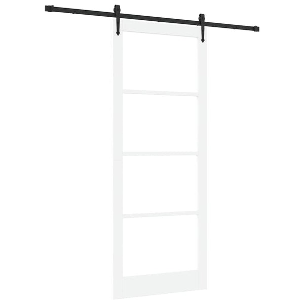 Liukuovi ORKDAL 93 x 232 cm Täysi mänty ja lasi Valkoinen