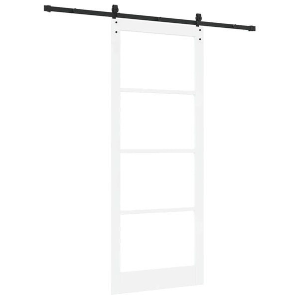 Liukuovi ORKDAL 93 x 232 cm Täysi mänty ja lasi Valkoinen