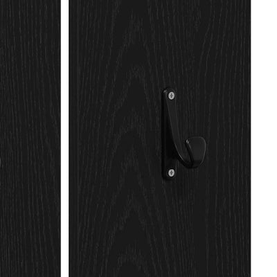 Eteiskalustesetti 5 pcs Musta tammi ja Hopea 80 x 30.5 x 40 cm