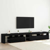 TV-kaapit 2 pcs Musta tammi 260 x 36.5 x 40 cm Tekninen puu