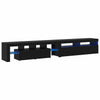 TV-kaapit 2 pcs Musta tammi 260 x 36.5 x 40 cm Tekninen puu