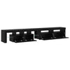 TV-kaapit 2 pcs Musta tammi 260 x 36.5 x 40 cm Tekninen puu