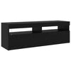 TV-kaapit 2 pcs Musta tammi 260 x 36.5 x 40 cm Tekninen puu