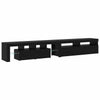 TV-kaapit 2 pcs Musta tammi 260 x 36.5 x 40 cm Tekninen puu