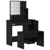 LED-Meikkipöytäsetti peilivalot 2 pcs Musta tammi. Tekninen puu
