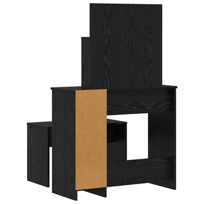 Musta meikkipöytäsarja Valleria 86.5x35x136cm (puinen)