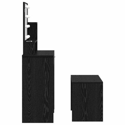 Musta meikkipöytäsarja Valleria 86.5x35x136cm (puinen)