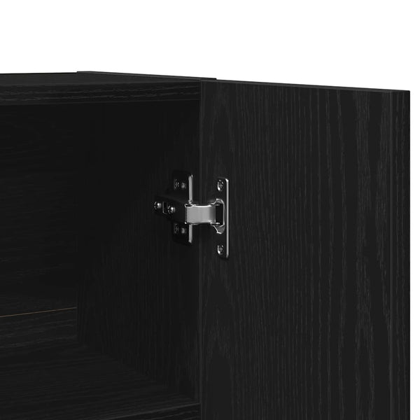 Pesukonetorni 2 pcs Musta tammi 70.5 x 71.5 x 181.5 cm